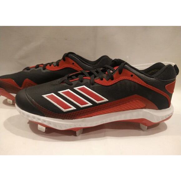 Adidas Men’s FV9348 Icon 6 Bounce Black Red White Baseball Cleats Size 16 NWOB main image 5